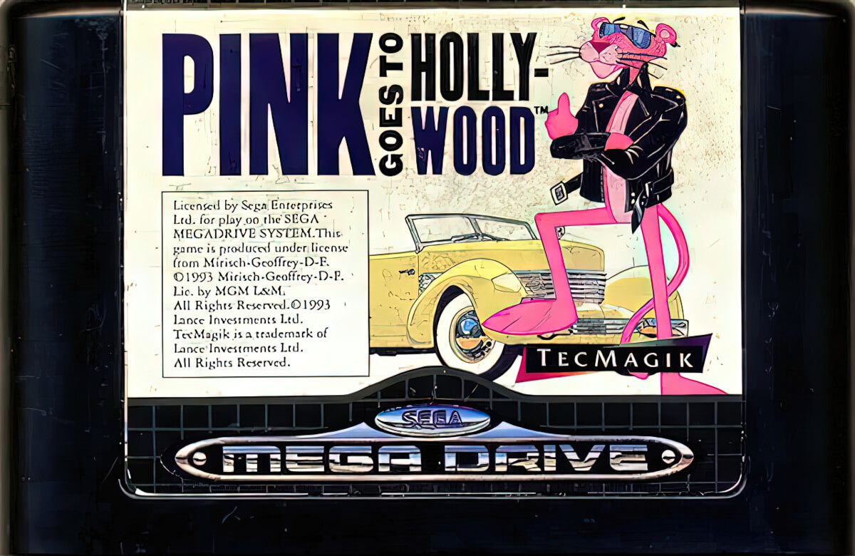 Лицензионный картридж Pink Panther Goes To Hollywood для Sega Mega Drive